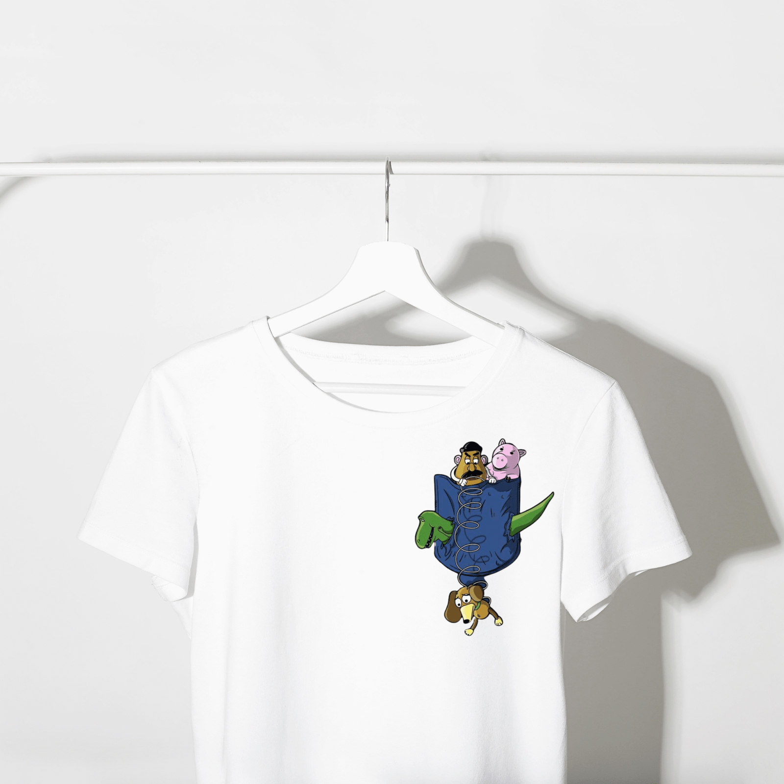 Toy Pocket Buddies Tee – Woody & Friends Peeking Design