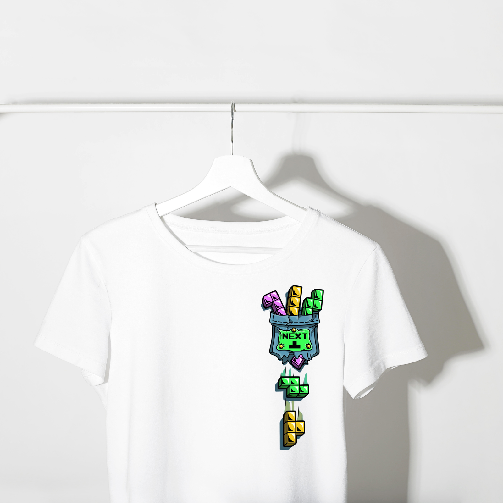 🧱Next Block – Retro Tetris Pocket Tee
