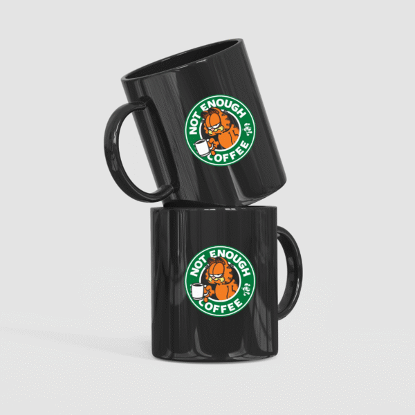 ☕ Not Enough Coffee – Lazy Cat Mug