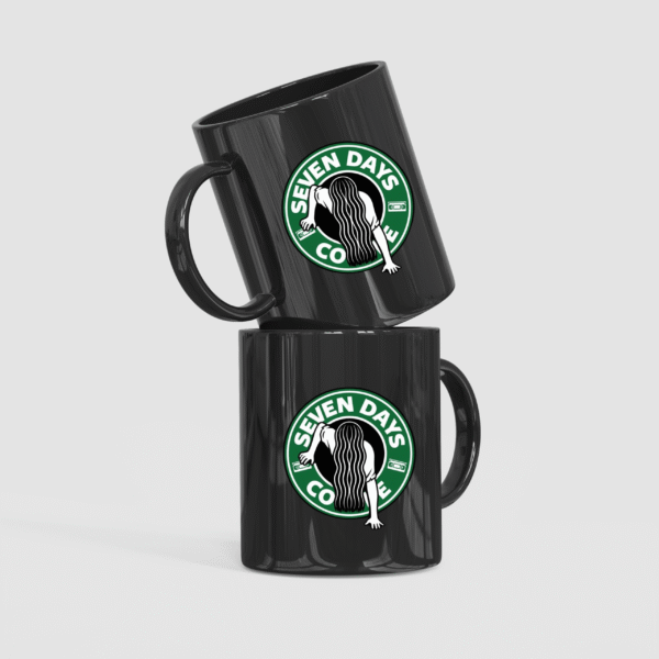 Seven Days Coffee – Horror VHS Mug